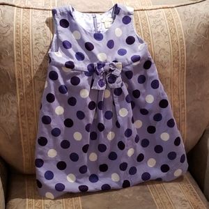 Girls Size 4T light purple polka dot dress